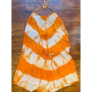 Frankies Bikinis Tie-Dye Halter Romper or‎ Swimsuit Coverup Size Medium